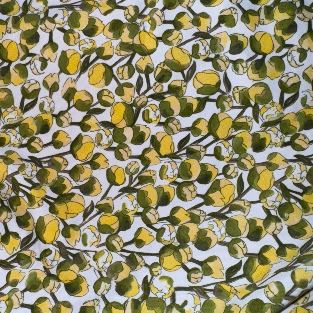 J Crew Plunge one-piece swimsuit in Liberty Eliza's Yellow fabric NWT Size 16 - Picture 11 of 12